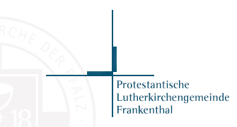 Logo der Ev. Kirche der Pfalz auf der Seite der Prot. Lutherkirchengemeinde Frankenthal - Link zur Startseite